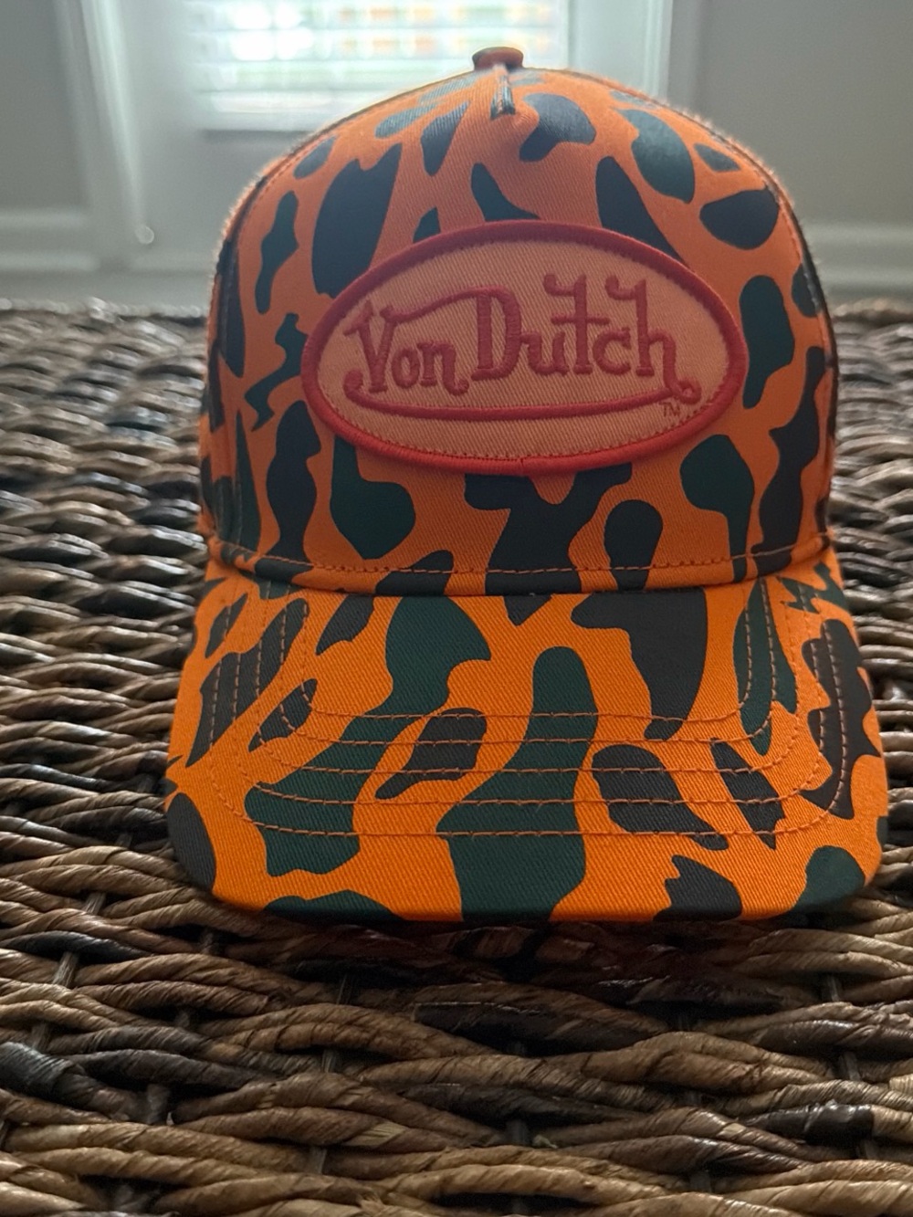 Von Dutch Orange Camo SnapBack